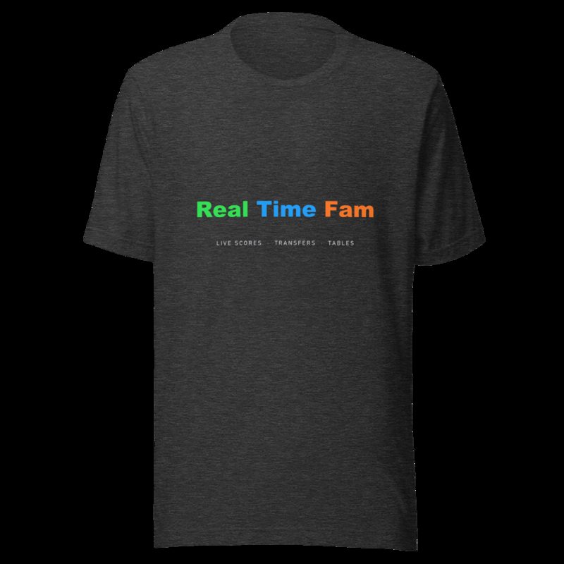 RealTimeFam Wordmark Tee Dark Grey Heather