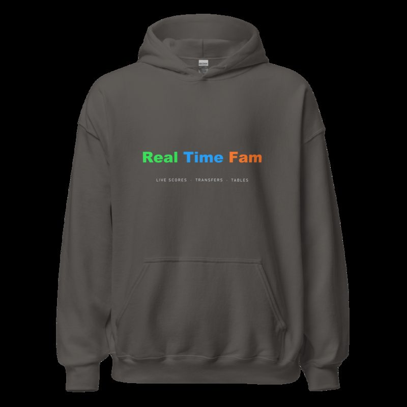 RealTimeFam Wordmark Hoodie Charcoal