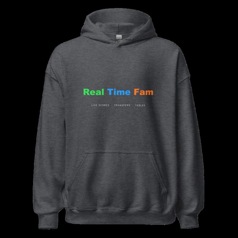 RealTimeFam Wordmark Hoodie Dark Heather