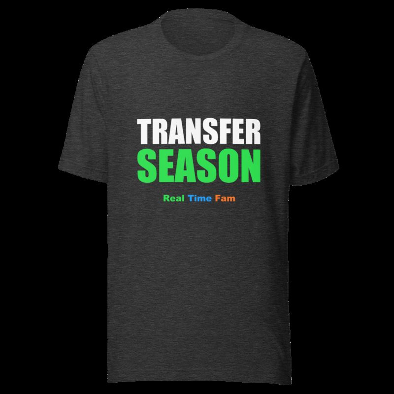 RealTimeFam Transfer Season Tee Dark Grey Heather