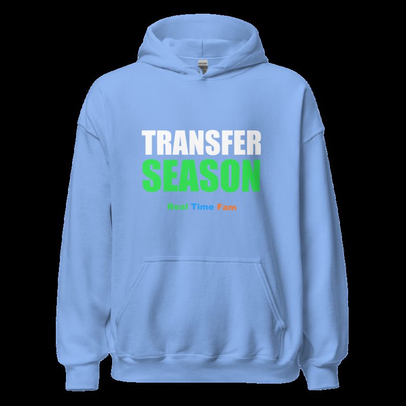 RealTimeFam Transfer Season Hoodie Carolina Blue