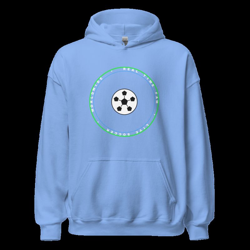 RealTimeFam Badge Hoodie Carolina Blue