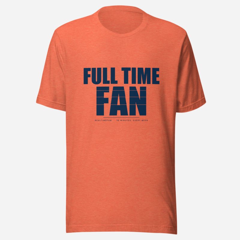 RealTimeFam Full Time Fan Tee Heather Orange