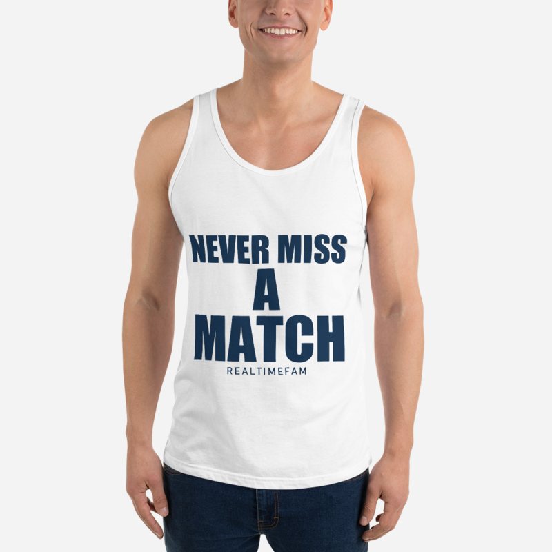 RealTimeFam Never Miss A Match Tank White