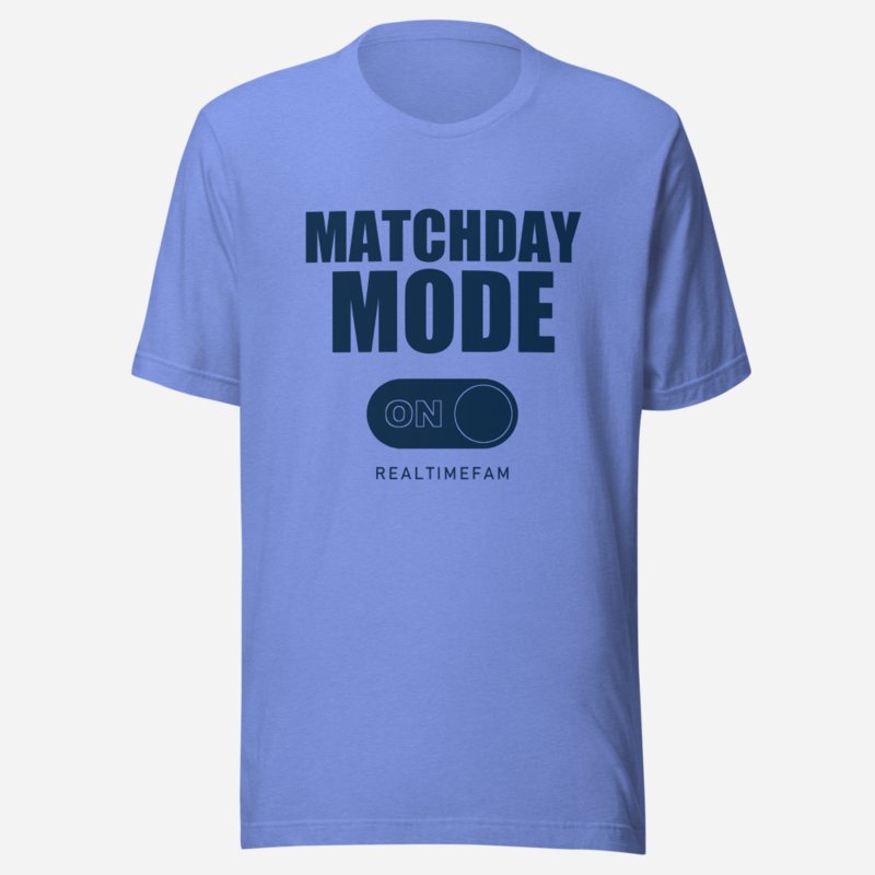 RealTimeFam Matchday Mode Matchday Tee in Heather Columbia Blue