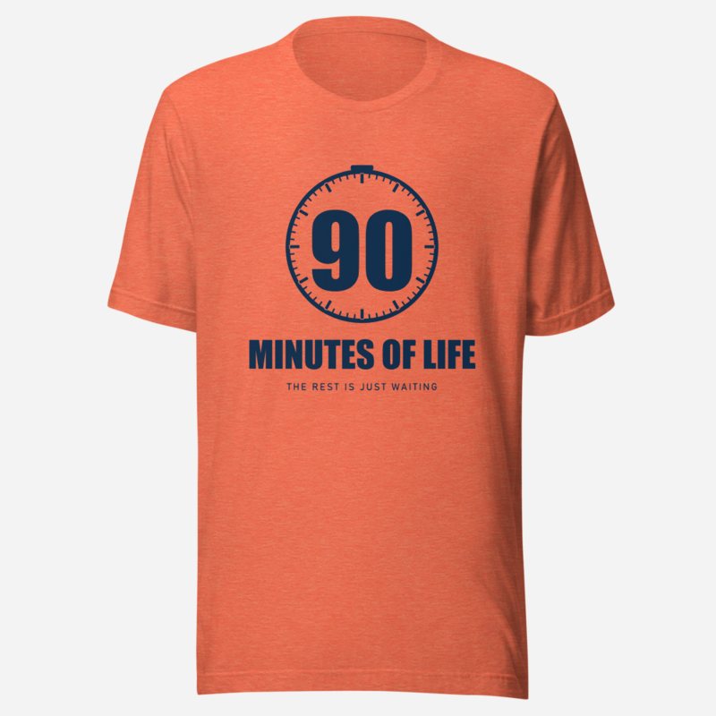 RealTimeFam 90 Minutes Of Life Matchday Tee Heather Orange