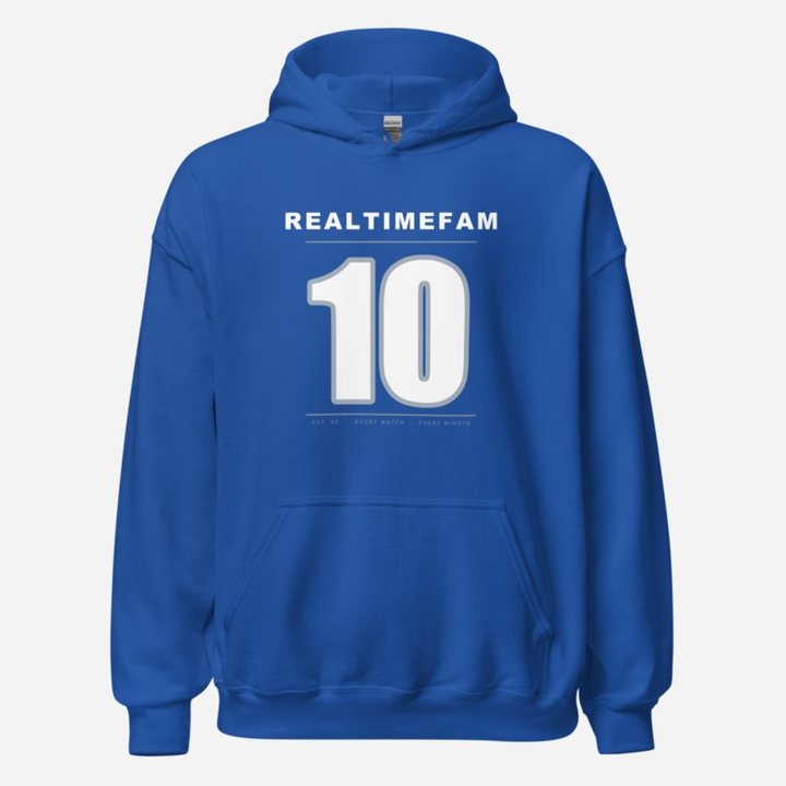 RealTimeFam Jersey Back 10 Matchday Hoodie in Royal