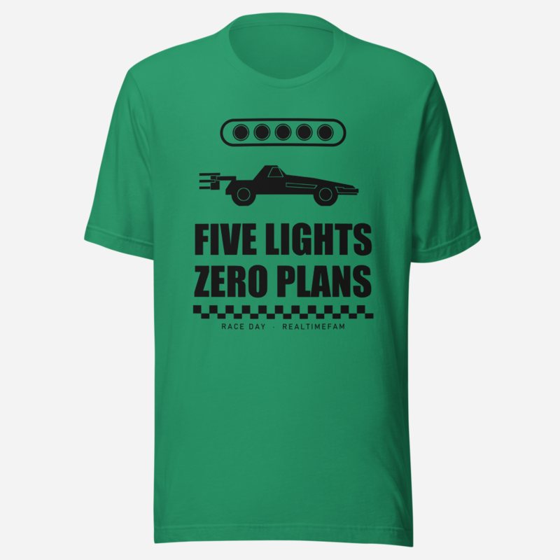 RealTimeFam Five Lights, Zero Plans Game Night Tee Kelly