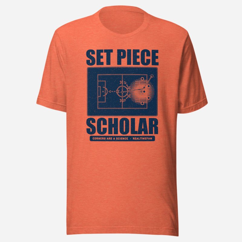 RealTimeFam Set Piece Scholar Fan Zone Tee Heather Orange
