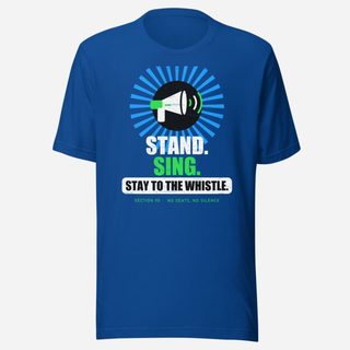 RealTimeFam Stand Sing Stay Fan Zone Tee True Royal