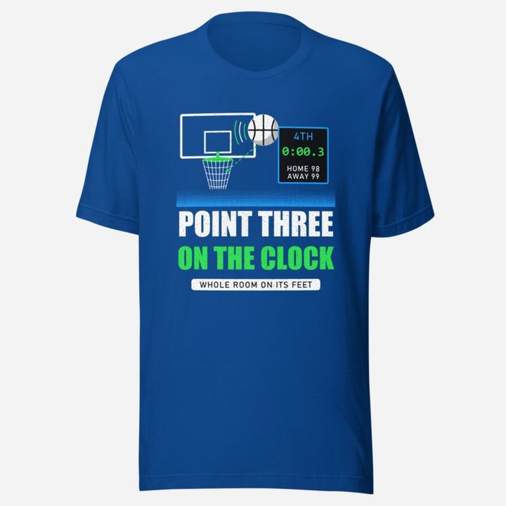 RealTimeFam Point Three On The Clock Fan Zone Tee in True Royal