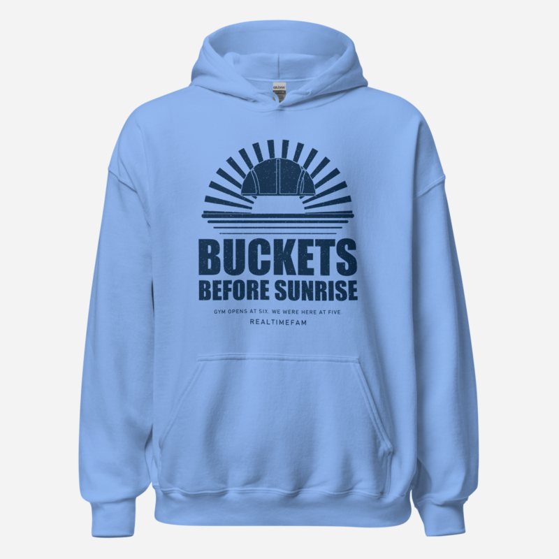 RealTimeFam Buckets Before Sunrise Fan Zone Hoodie Carolina Blue