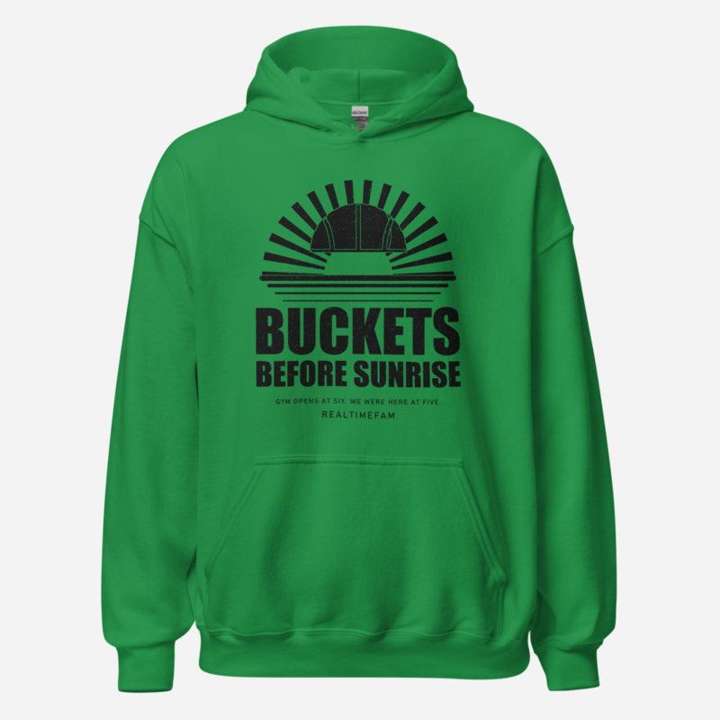 RealTimeFam Buckets Before Sunrise Fan Zone Hoodie Irish Green