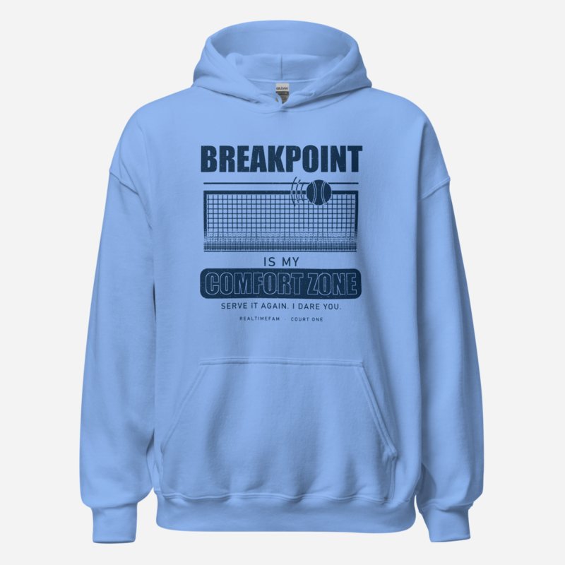 RealTimeFam Breakpoint Comfort Zone Fan Zone Hoodie Carolina Blue