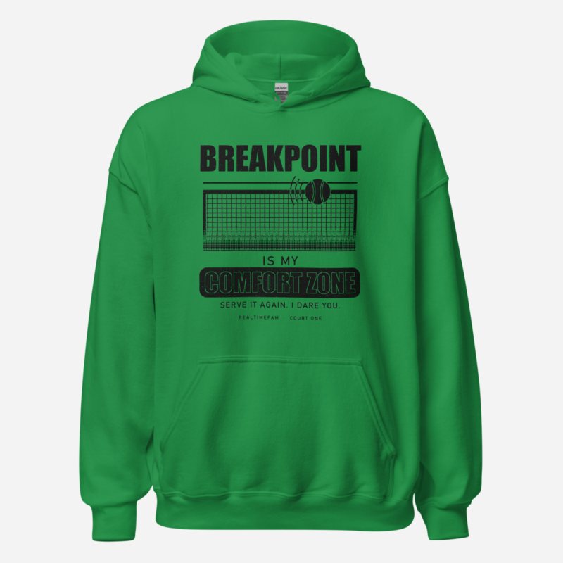 RealTimeFam Breakpoint Comfort Zone Fan Zone Hoodie Irish Green