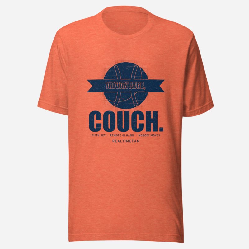 RealTimeFam Advantage Couch Fan Zone Tee Heather Orange