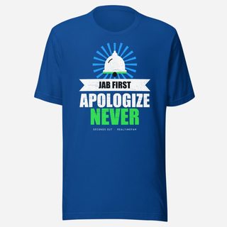 RealTimeFam Jab First Apologize Never Fan Zone Tee True Royal