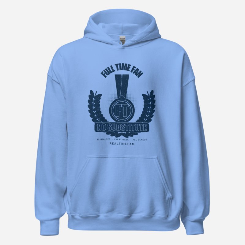 RealTimeFam Full Time Fan Fan Zone Hoodie Carolina Blue