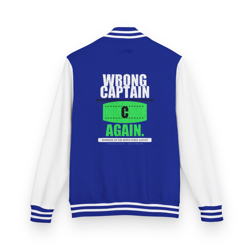 RealTimeFam Wrong Captain Again Varsity Jacket