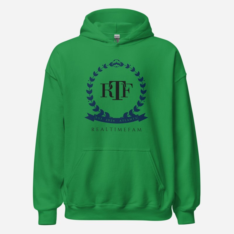 RealTimeFam Maison Crest Hoodie in Irish Green
