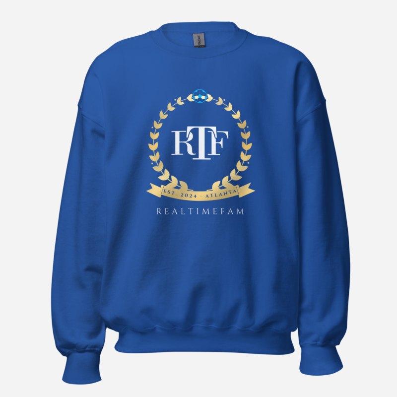 RealTimeFam Maison Crest Sweatshirt in Royal