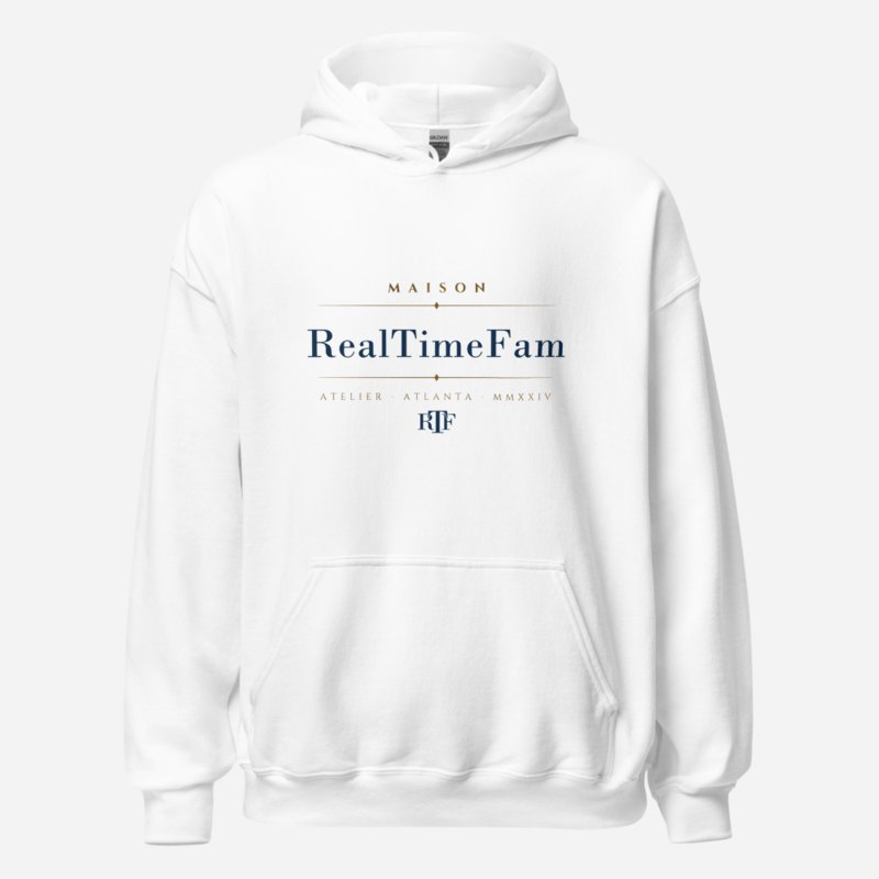 RealTimeFam Maison Signature Hoodie in White