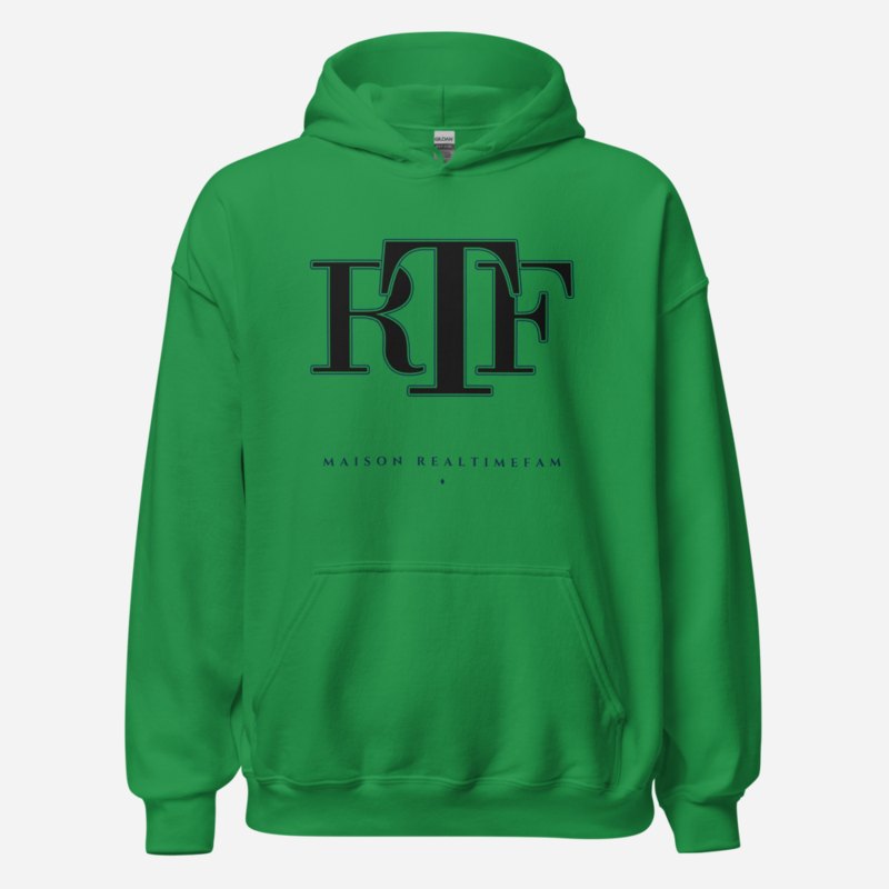 RealTimeFam Maison Embroidered Monogram Hoodie Irish Green