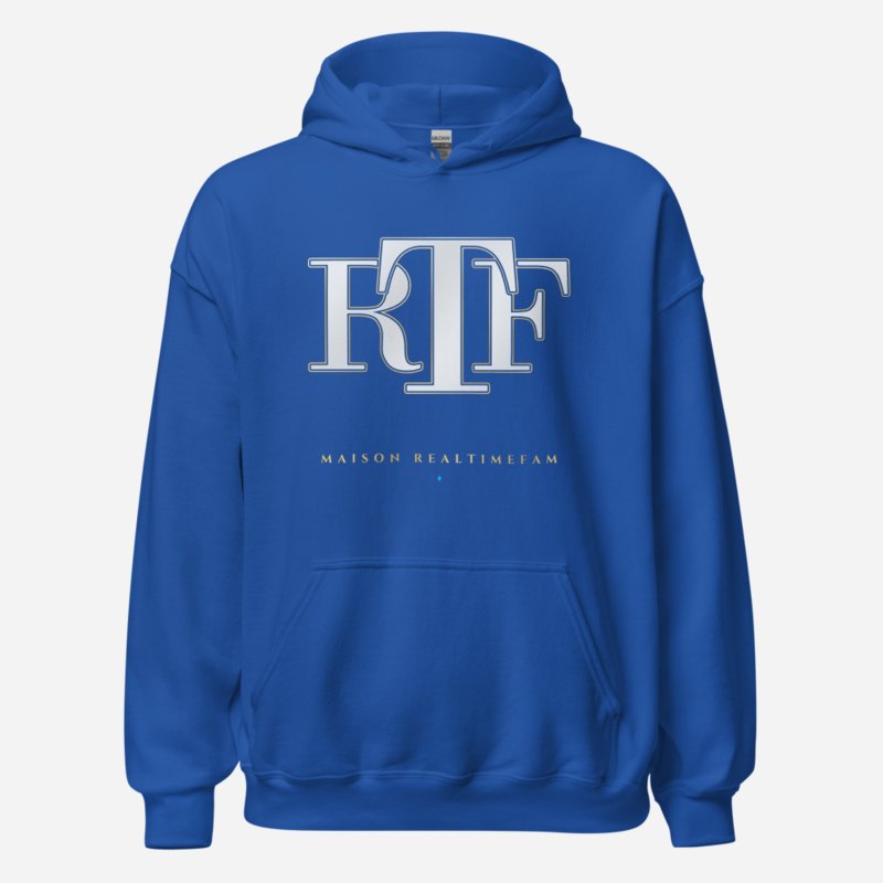 RealTimeFam Maison Embroidered Monogram Hoodie Royal