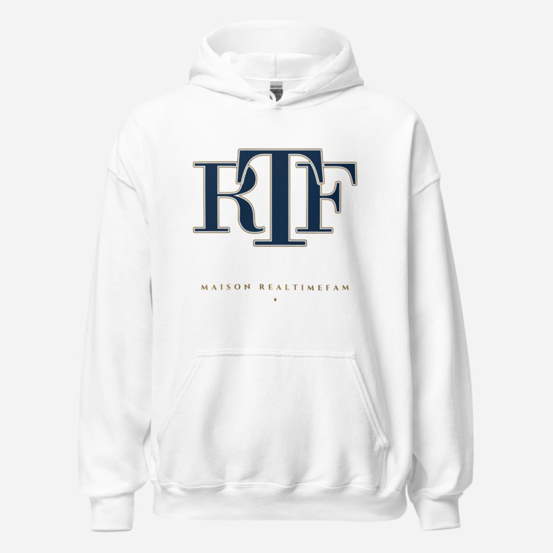 RealTimeFam Maison Embroidered Monogram Hoodie White