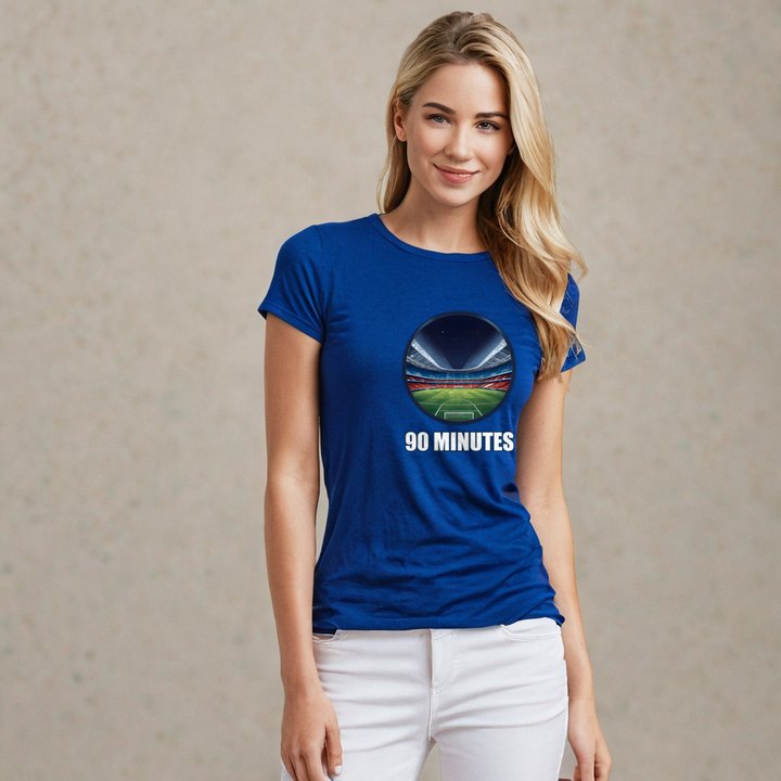 RealTimeFam 90 Minutes Stadium Tee in True Royal