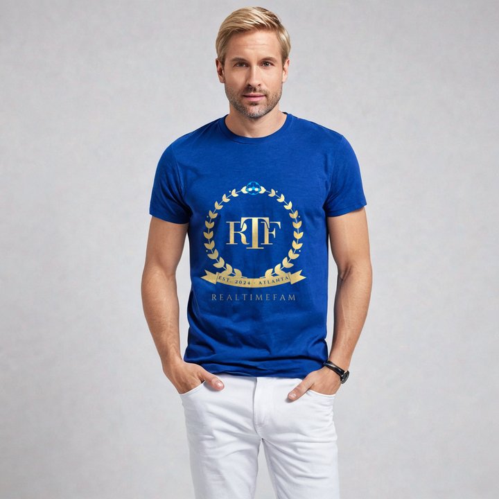 RealTimeFam Maison Crest Tee in True Royal